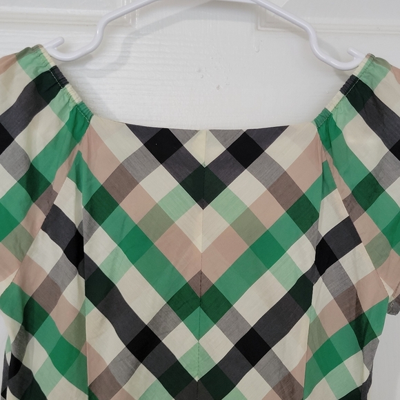 VE DE VONE'S Plaid Top & Khaki Bottom Dress with Belt - Picture 15 of 15